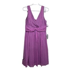 Donna Morgan Orchid Purple Silk Surplice Dress NWT Women’s Size 10